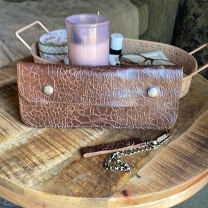 Genuine Leather large chain biker wallet. EUC